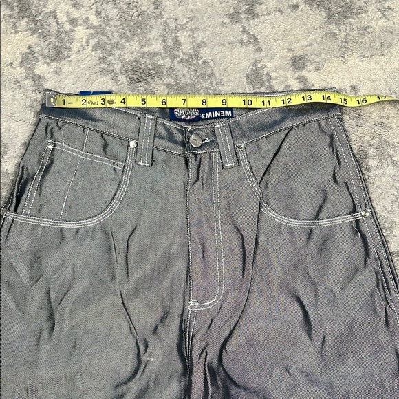 Vintage Deadstock Slim Shady Eminem 90s Baggy Wide Leg Carpenter Jeans Silver 30 - Picture 10 of 16